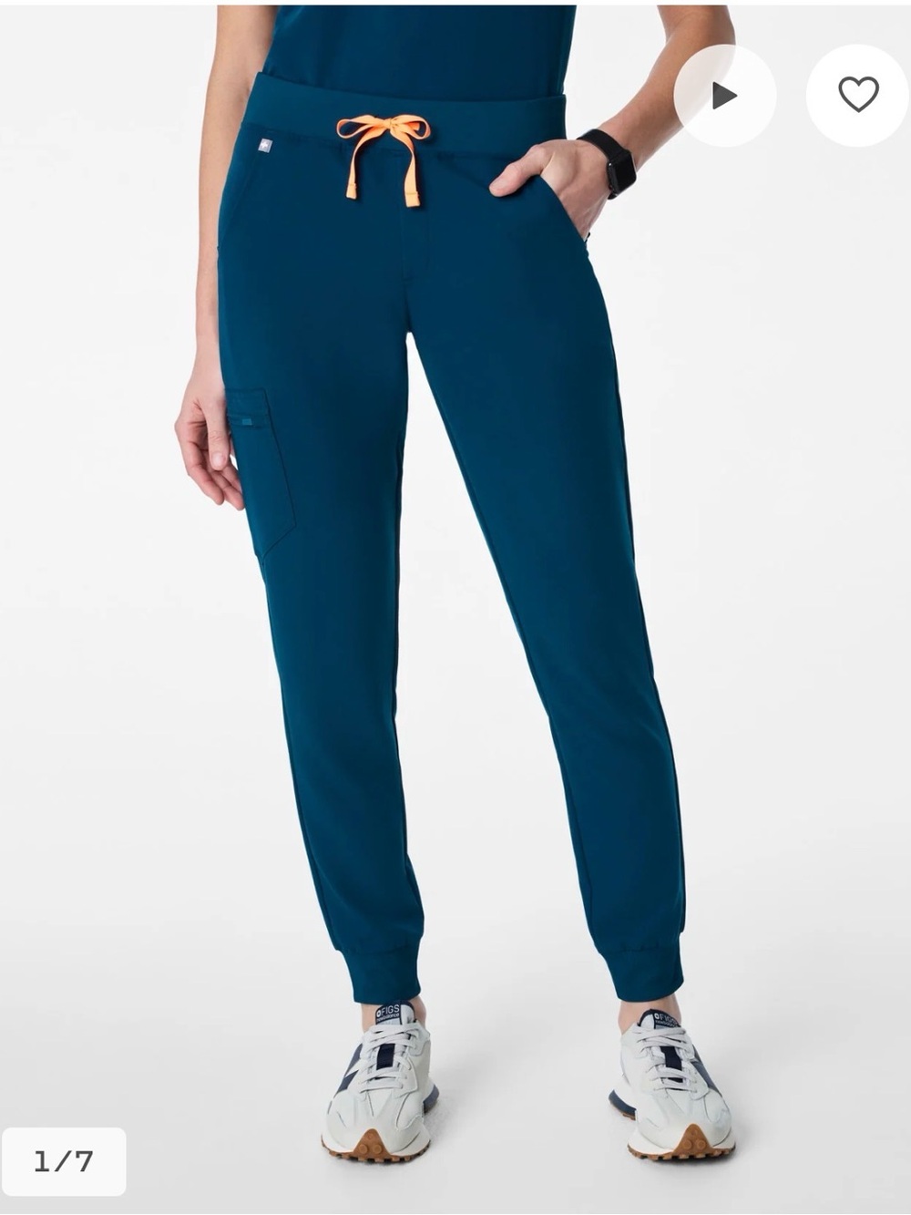 Figs Scrubs Zamora Jogger Deep Reef Green Size M
